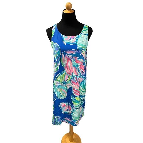 Lilly Pulitzer JACKIE 100% Silk Shift Dress CASA DEL SOL Small Rare - Picture 3 of 7